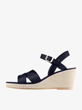 A.P.C. Judith Wedge Sandals – Dark Navy – Size 37